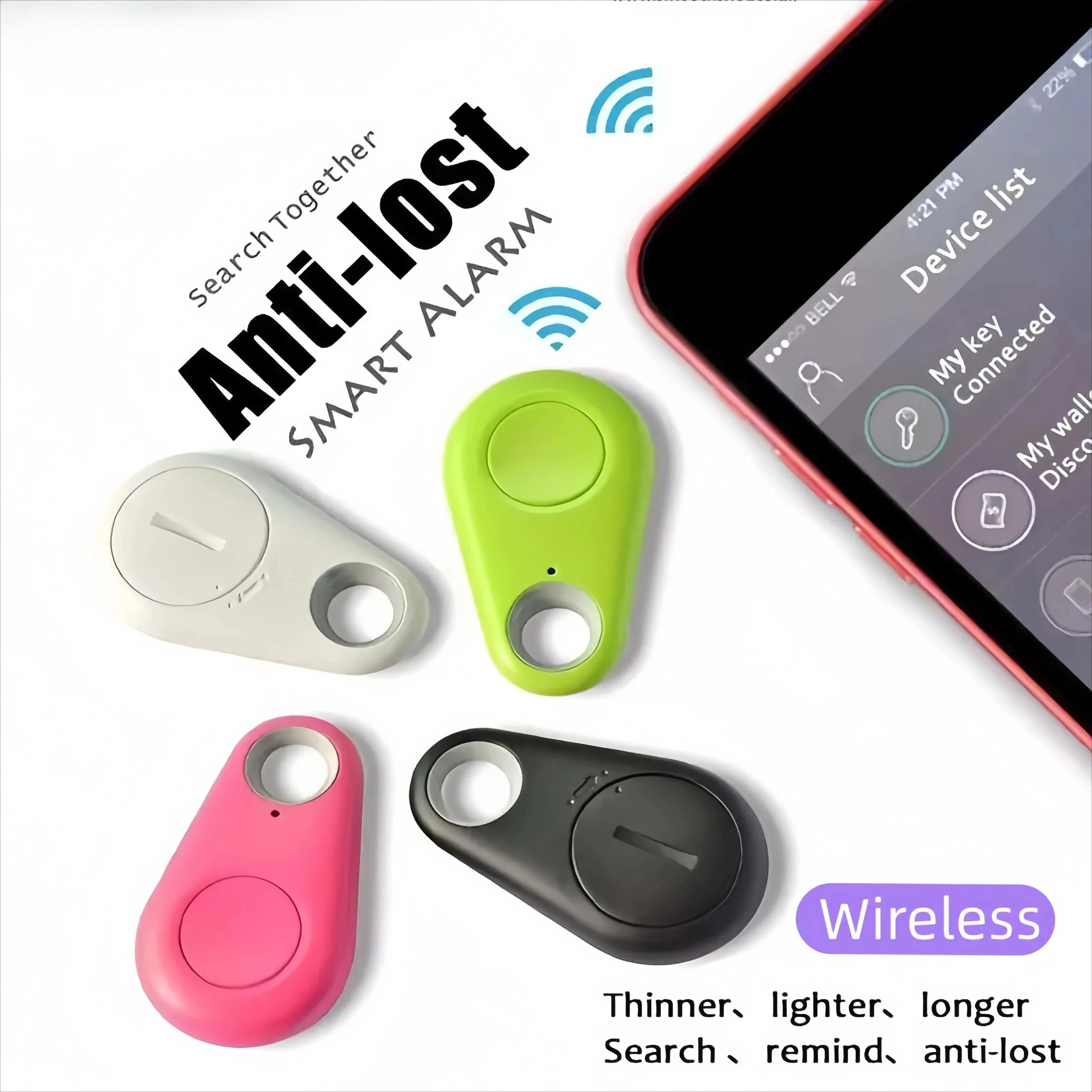 Mini GPS Pet Tracker Wallet Anti-Lost Device with Two-Way Positioning for Android Smartphones Pet Accessories